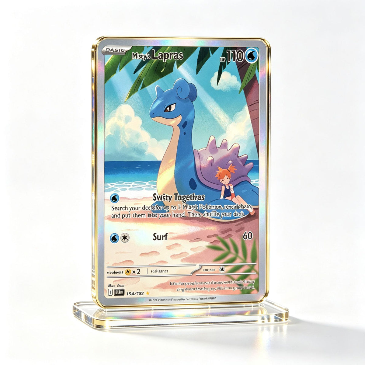 Holographic Acrylic Card Display Stand | Evolution Friends Series | 30 Styles - Style 09