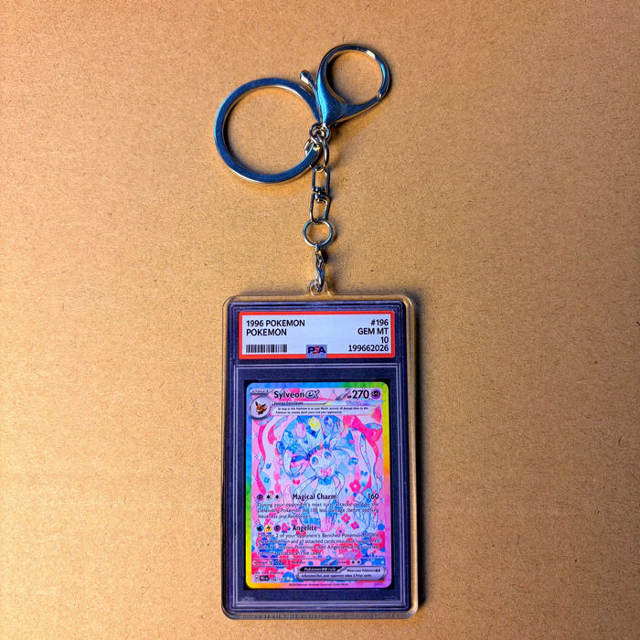 Mini Graded-Slab Card Keychain | Acrylic Collector Slab | 70 Styles