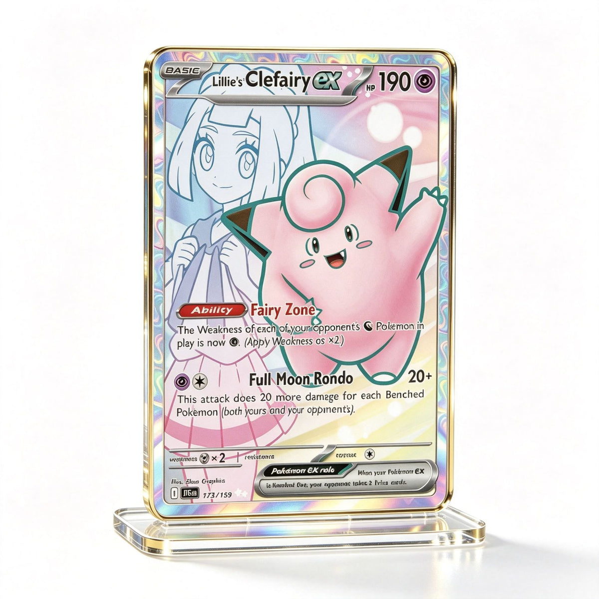 Holographic Acrylic Card Display Stand | Evolution Friends Series | 30 Styles - Style 08