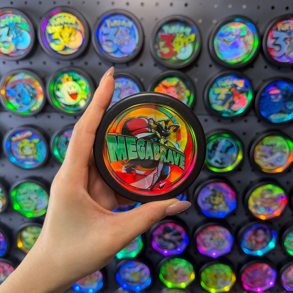 LED Light-Up Holographic Round Fridge Magnet | 30th Anniversary Creatures | 24 Styles - Style 19