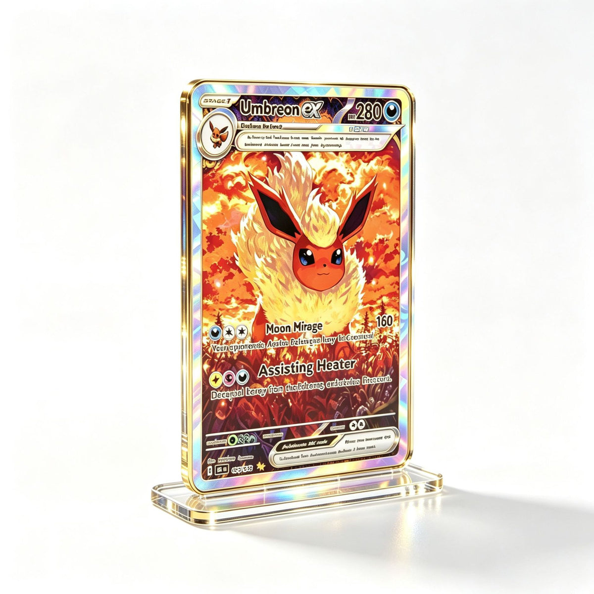 Holographic Acrylic Card Display Stand | Evolution Friends Series | 30 Styles - Style 29
