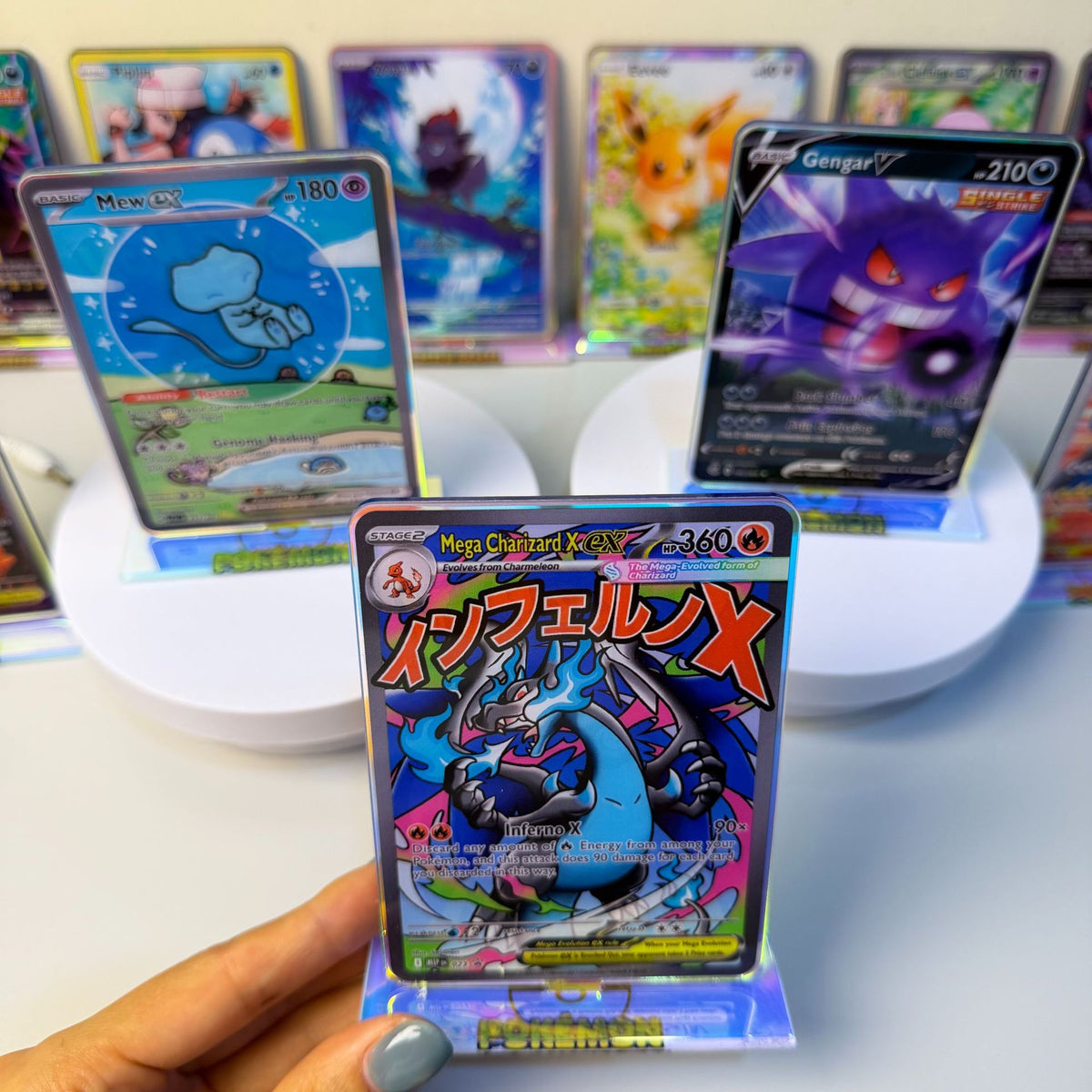 Holographic Acrylic Card Display Stand | Evolution Friends Series | 30 Styles