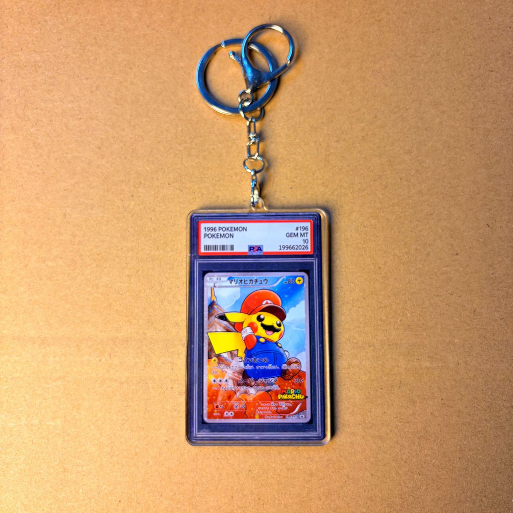 Mini Graded-Slab Card Keychain | Acrylic Collector Slab | 70 Styles