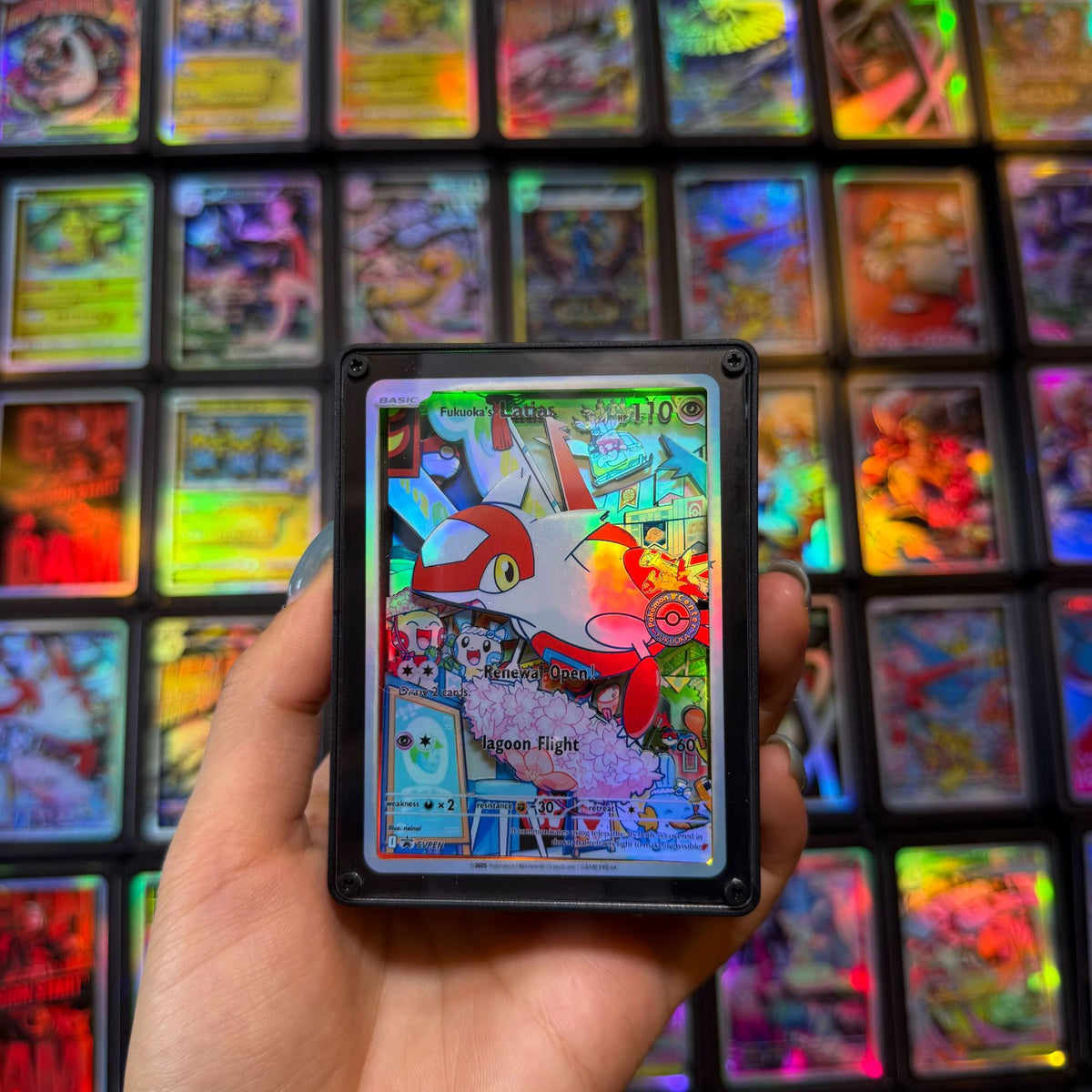 LED Light-Up Holographic Paper-Cut Fridge Magnet | Anime Card Art | 21 Styles - Style 17