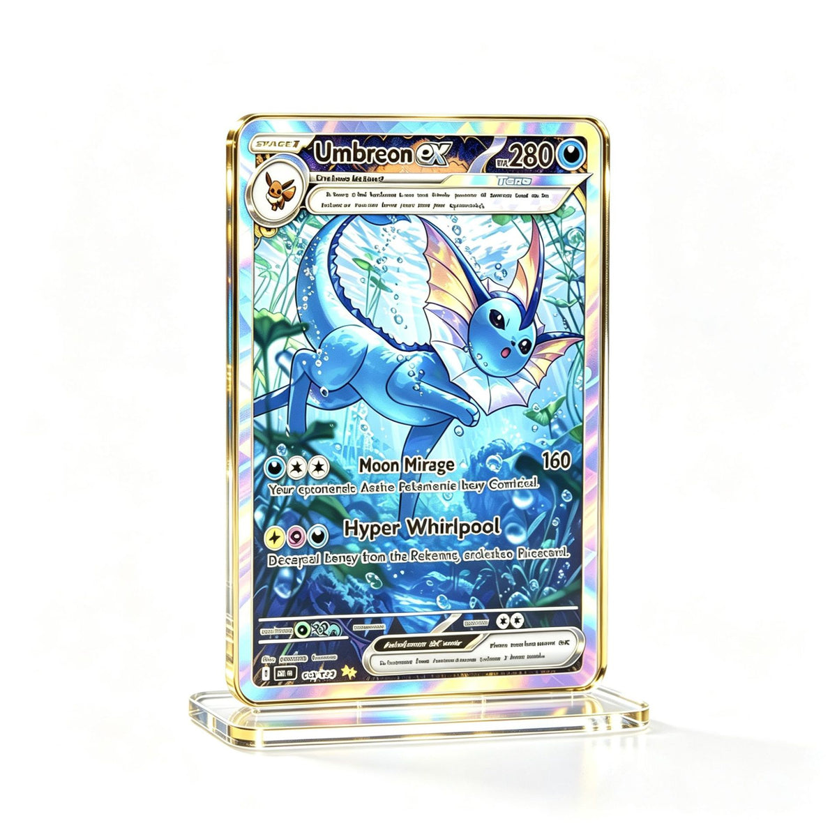Holographic Acrylic Card Display Stand | Evolution Friends Series | 30 Styles - Style 28