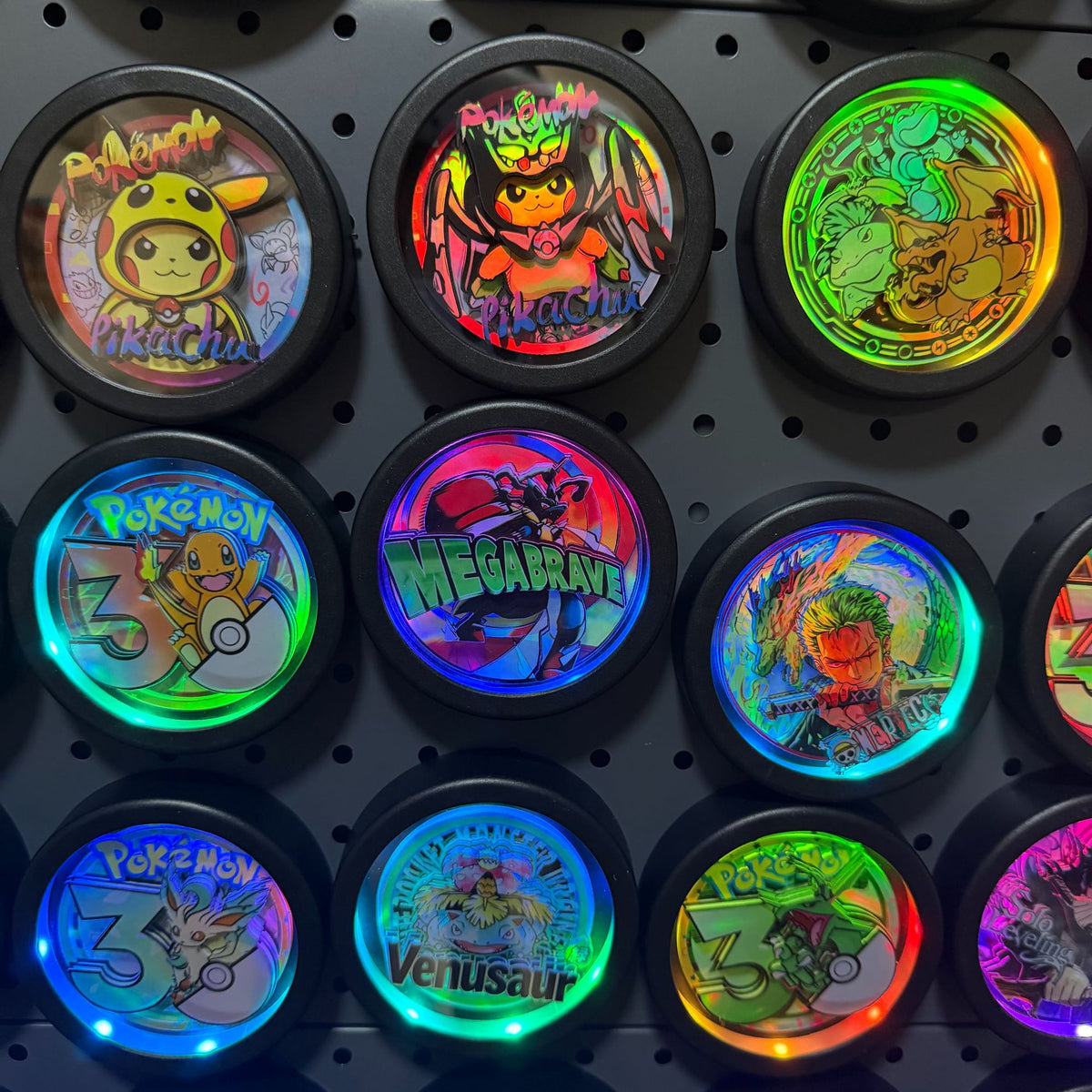 LED Light-Up 3D Paper-Cut Round Fridge Magnet | Creature Collection | 35 Styles