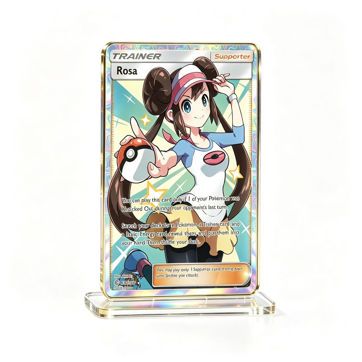 Holographic Acrylic Card Display Stand | Evolution Friends Series | 30 Styles - Style 21