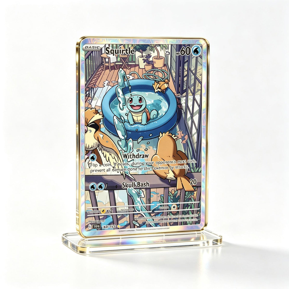 Holographic Acrylic Card Display Stand | Evolution Friends Series | 30 Styles - Style 03