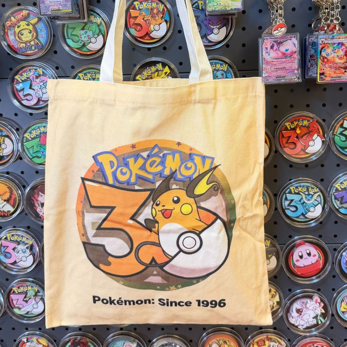 Pikachu 30th Anniversary Canvas Tote Bag | Pokémon Print | 42 Styles