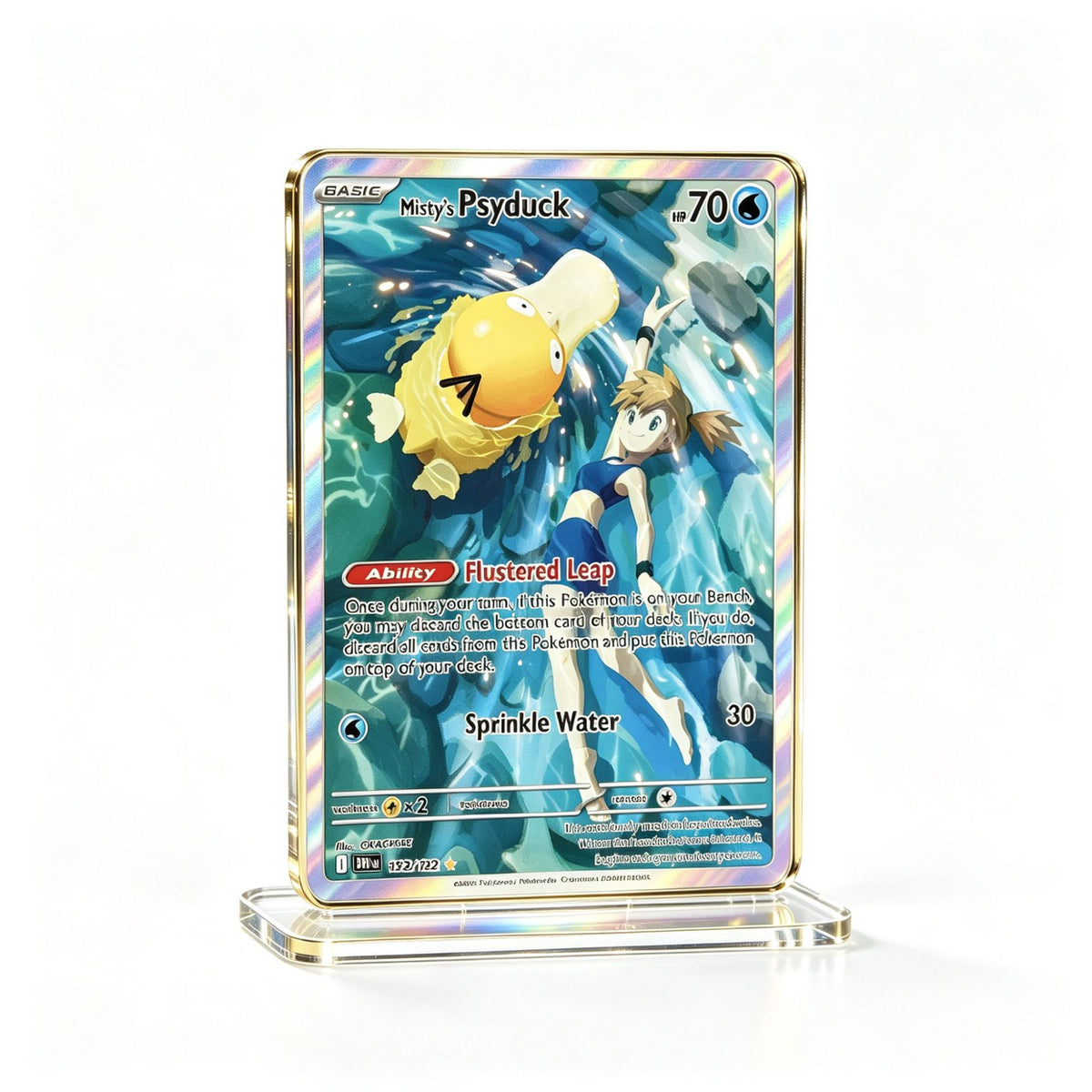 Holographic Acrylic Card Display Stand | Evolution Friends Series | 30 Styles - Style 10