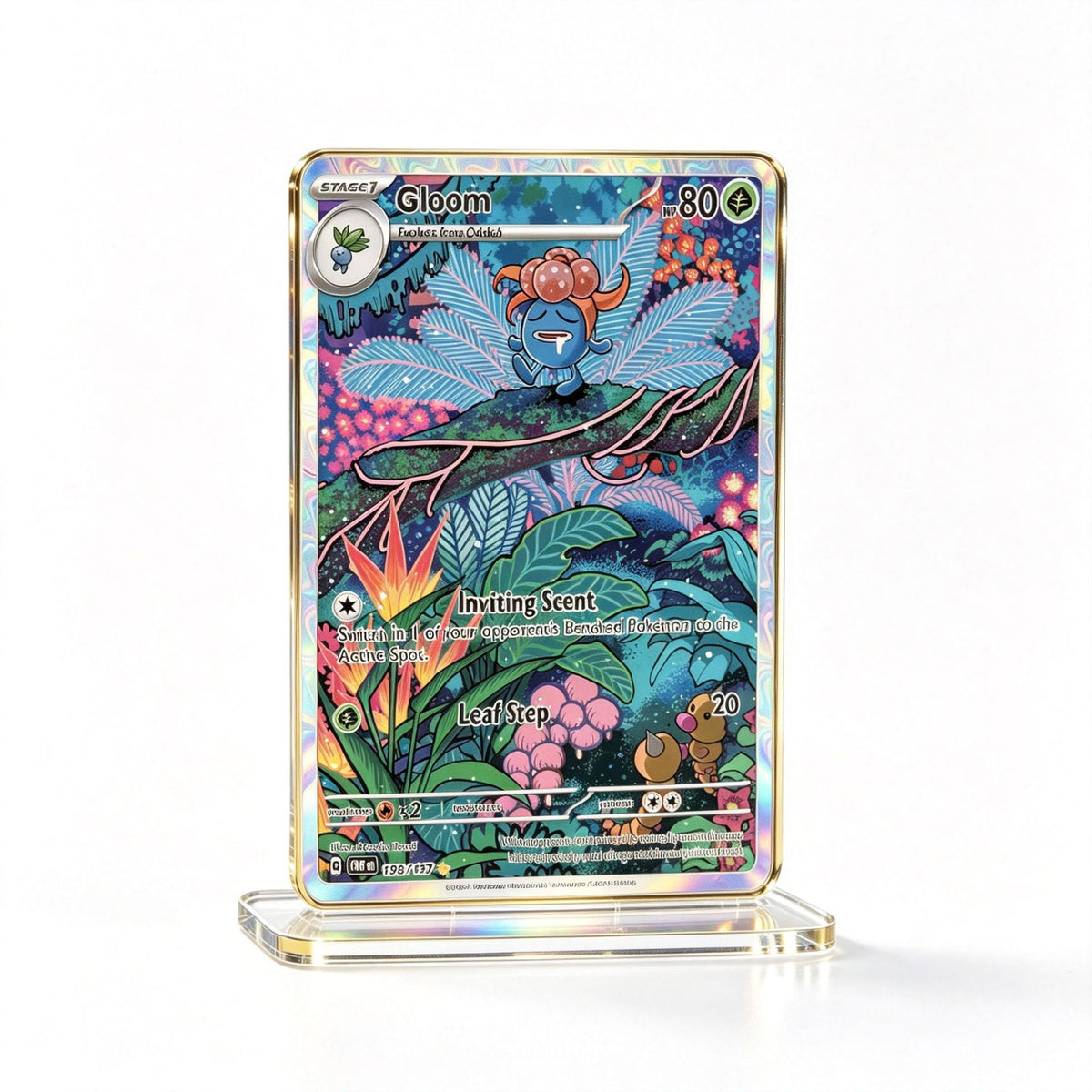 Holographic Acrylic Card Display Stand | Evolution Friends Series | 30 Styles - Style 07