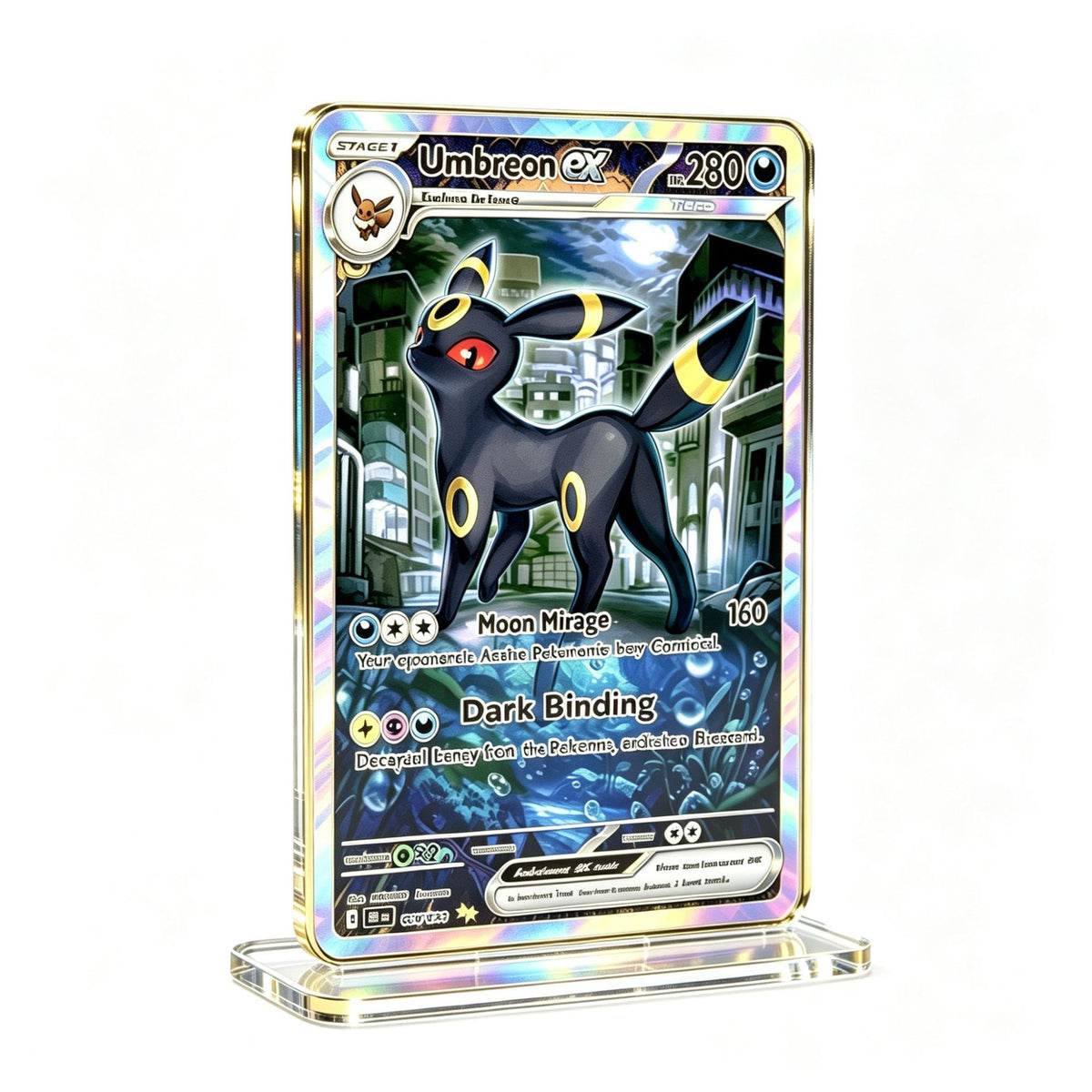 Holographic Acrylic Card Display Stand | Evolution Friends Series | 30 Styles - Style 27