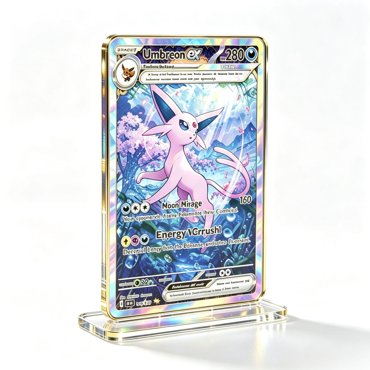 Holographic Acrylic Card Display Stand | Evolution Friends Series | 30 Styles - Style 25