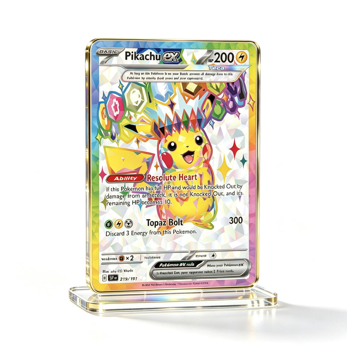 Holographic Acrylic Card Display Stand | Evolution Friends Series | 30 Styles - Style 02