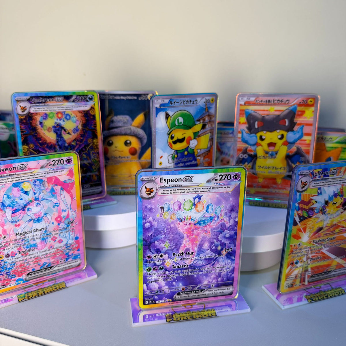 Holographic Acrylic Card Display Stand | Costume Pika Series | 31 Styles