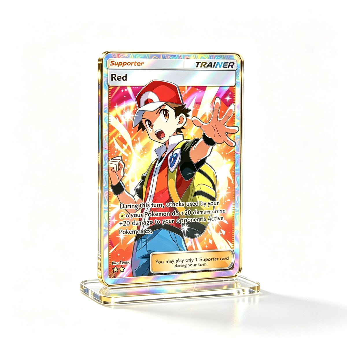 Holographic Acrylic Card Display Stand | Evolution Friends Series | 30 Styles - Style 22
