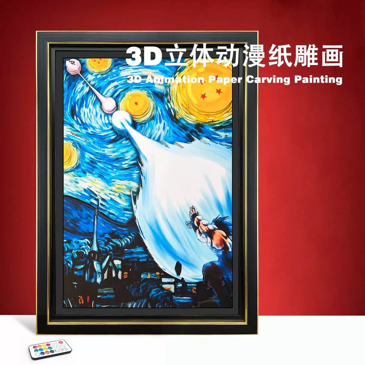 3D Paper Carving Art Print | Anime Wall Decor | 47 Designs - Style 01