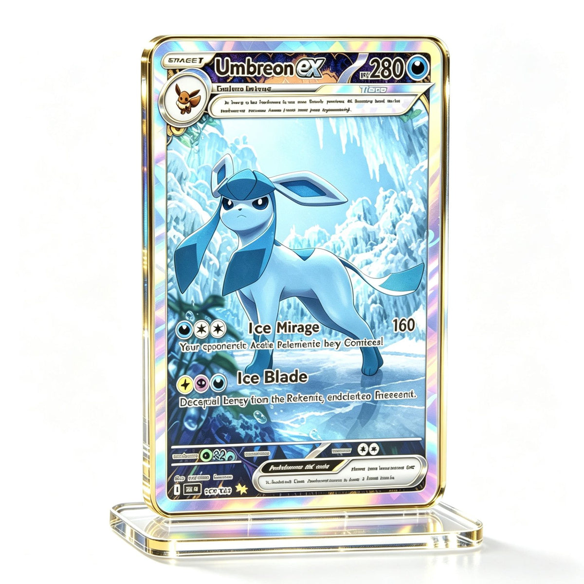 Holographic Acrylic Card Display Stand | Evolution Friends Series | 30 Styles - Style 23