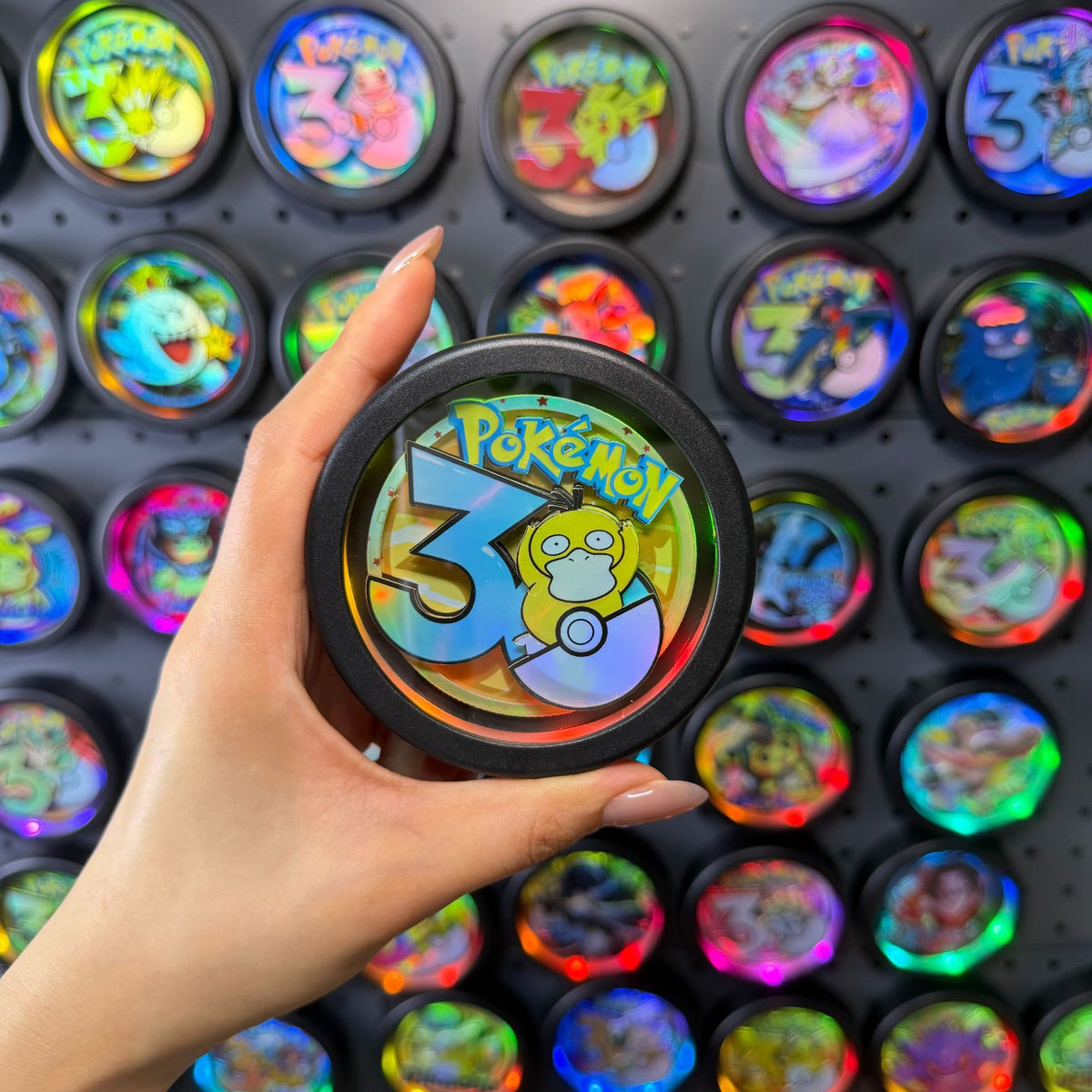 LED Light-Up Holographic Round Fridge Magnet | 30th Anniversary Creatures | 24 Styles - Style 02