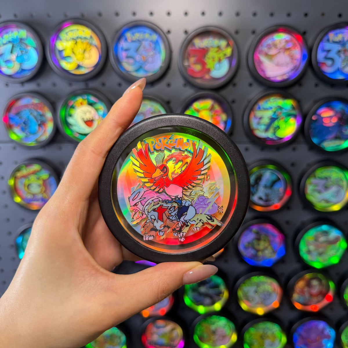 LED Light-Up Holographic Round Fridge Magnet | 30th Anniversary Creatures | 24 Styles - Style 06