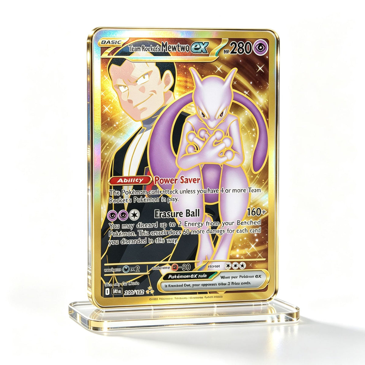 Holographic Acrylic Card Display Stand | Evolution Friends Series | 30 Styles - Style 17