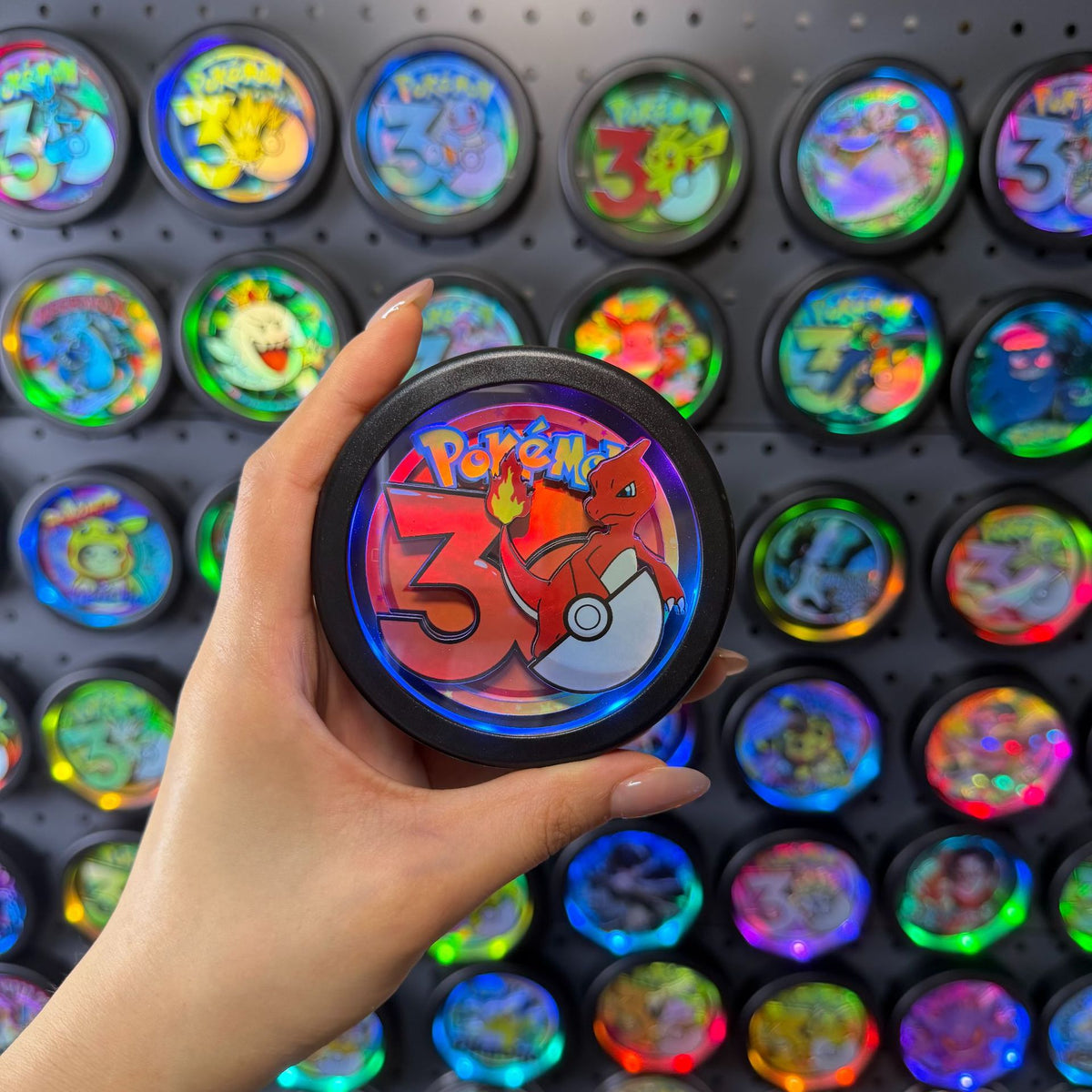 LED Light-Up Holographic Round Fridge Magnet | 30th Anniversary Creatures | 24 Styles - Style 21