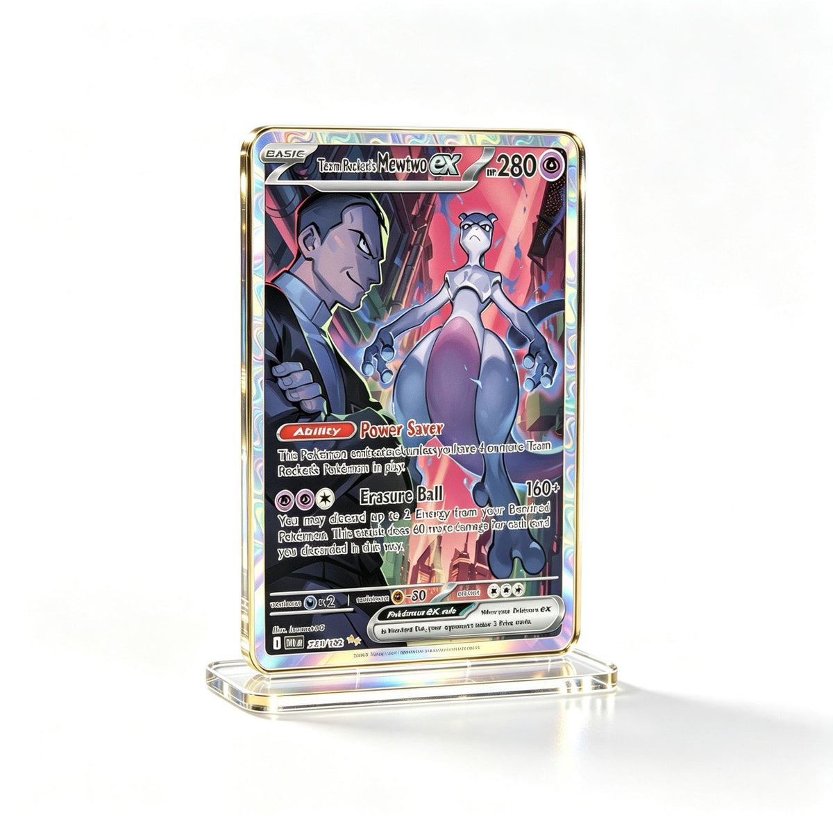 Holographic Acrylic Card Display Stand | Evolution Friends Series | 30 Styles - Style 18