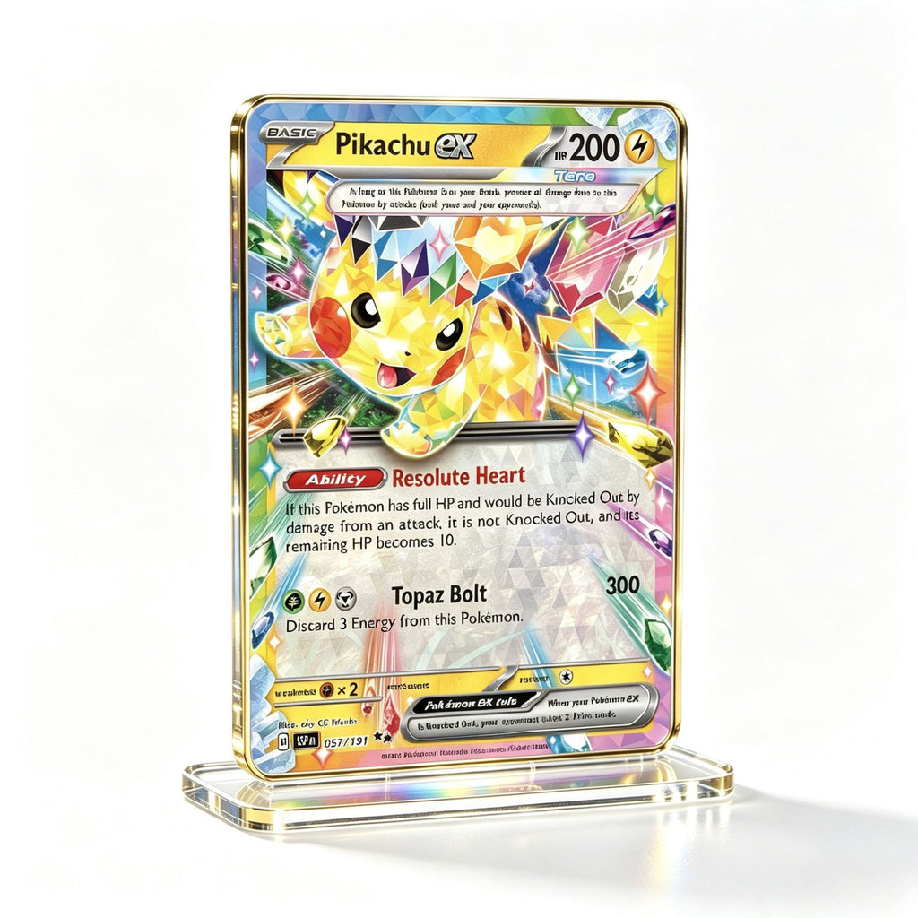 Holographic Acrylic Card Display Stand | Evolution Friends Series | 30 Styles - Style 01