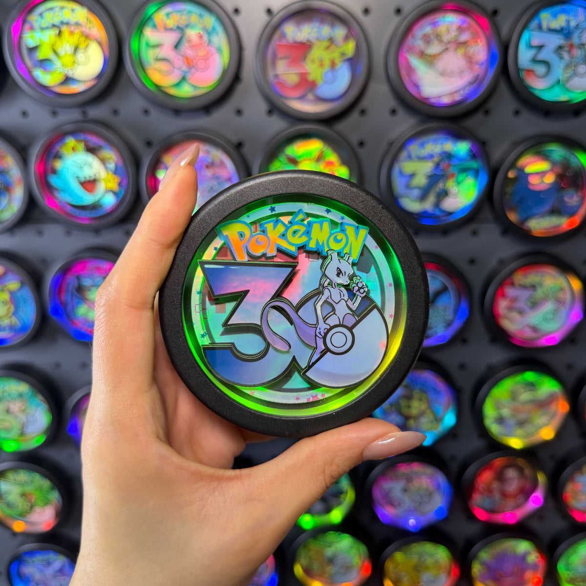 LED Light-Up Holographic Round Fridge Magnet | 30th Anniversary Creatures | 24 Styles - Style 05