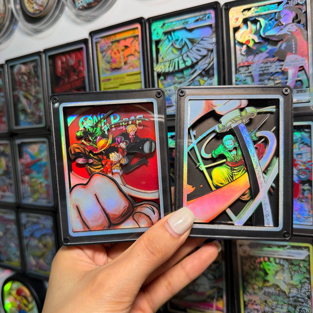 3D Holographic Paper-Cut Fridge Magnet | Anime Card Art | 21 Styles