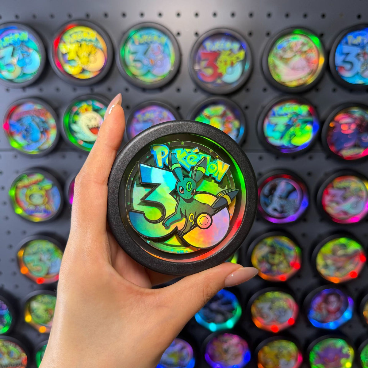 LED Light-Up Holographic Round Fridge Magnet | 30th Anniversary Creatures | 24 Styles - Style 10
