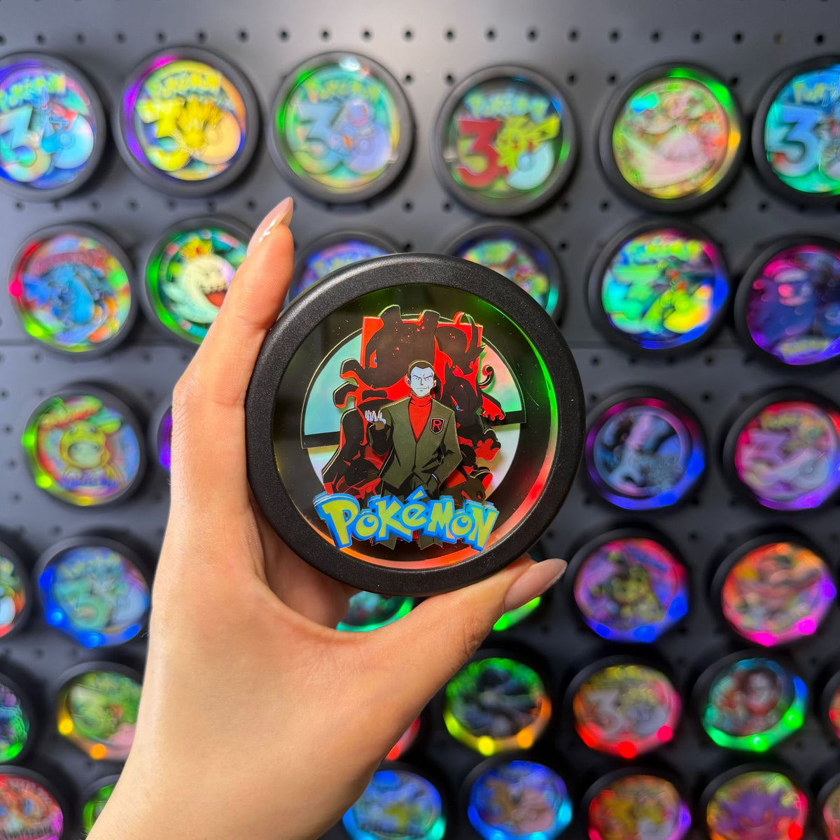 LED Light-Up Holographic Round Fridge Magnet | 30th Anniversary Creatures | 24 Styles - Style 09