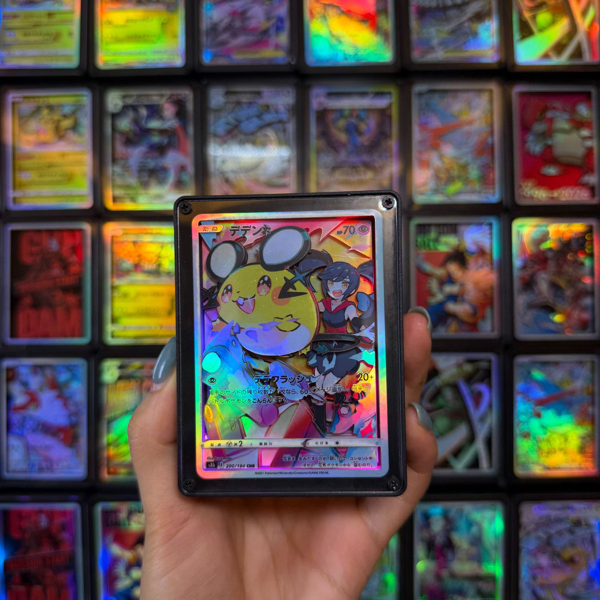 LED Light-Up Holographic Paper-Cut Fridge Magnet | Anime Card Art | 21 Styles - Style 20