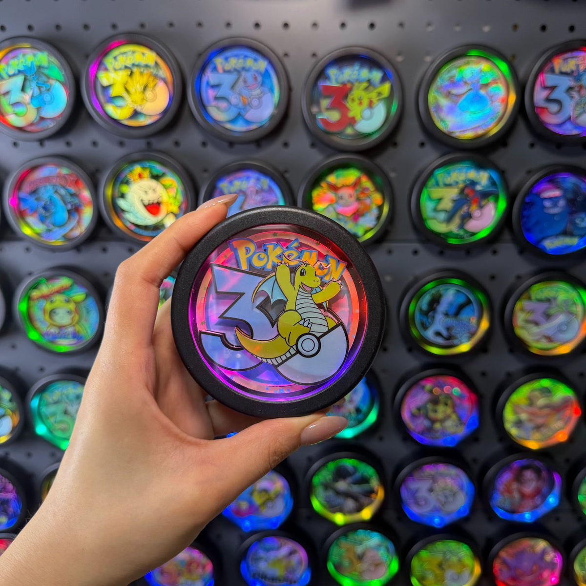 LED Light-Up Holographic Round Fridge Magnet | 30th Anniversary Creatures | 24 Styles - Style 16
