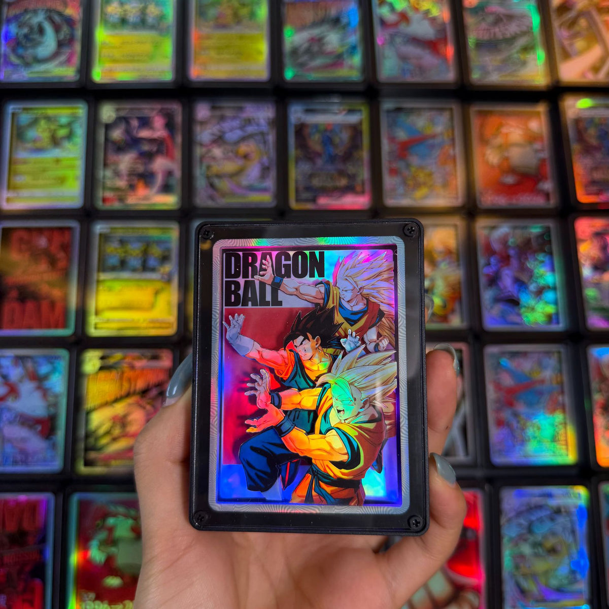 LED Light-Up Holographic Paper-Cut Fridge Magnet | Anime Card Art | 21 Styles - Style 09