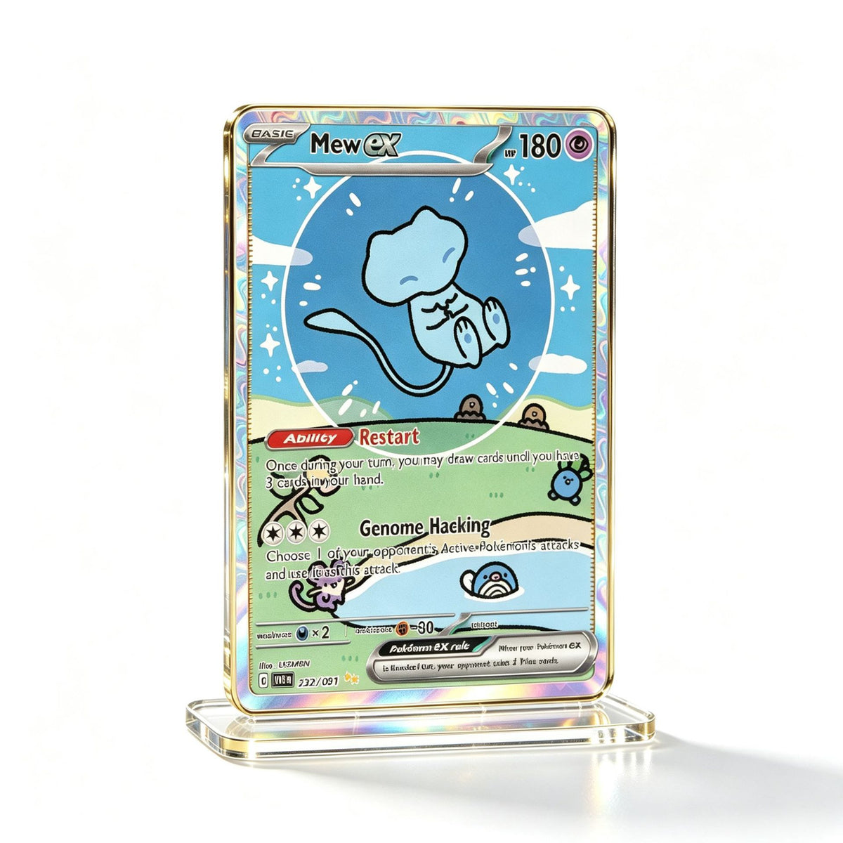 Holographic Acrylic Card Display Stand | Evolution Friends Series | 30 Styles - Style 05