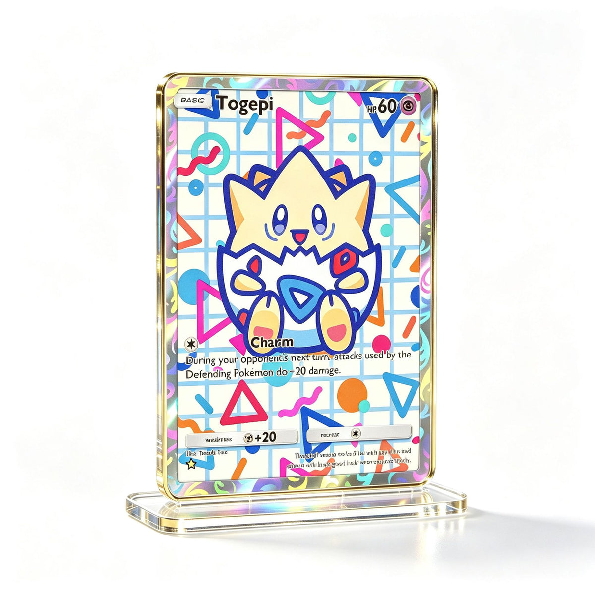 Holographic Acrylic Card Display Stand | Evolution Friends Series | 30 Styles - Style 11