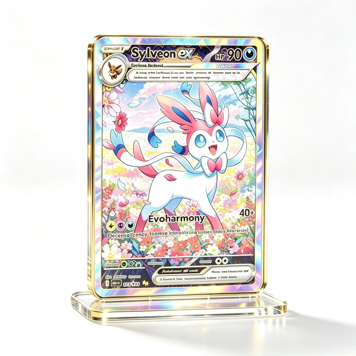 Holographic Acrylic Card Display Stand | Evolution Friends Series | 30 Styles - Style 26