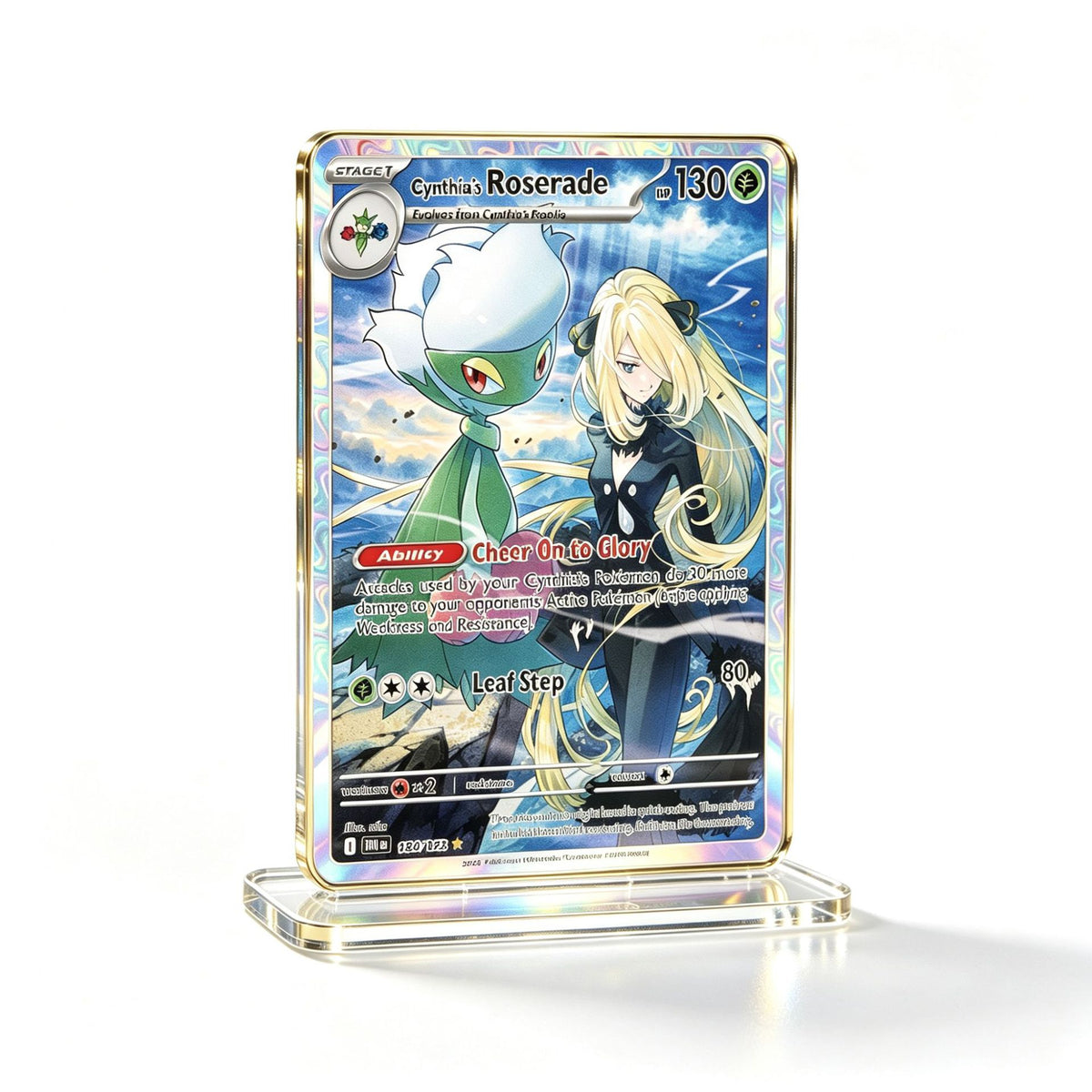 Holographic Acrylic Card Display Stand | Evolution Friends Series | 30 Styles - Style 19