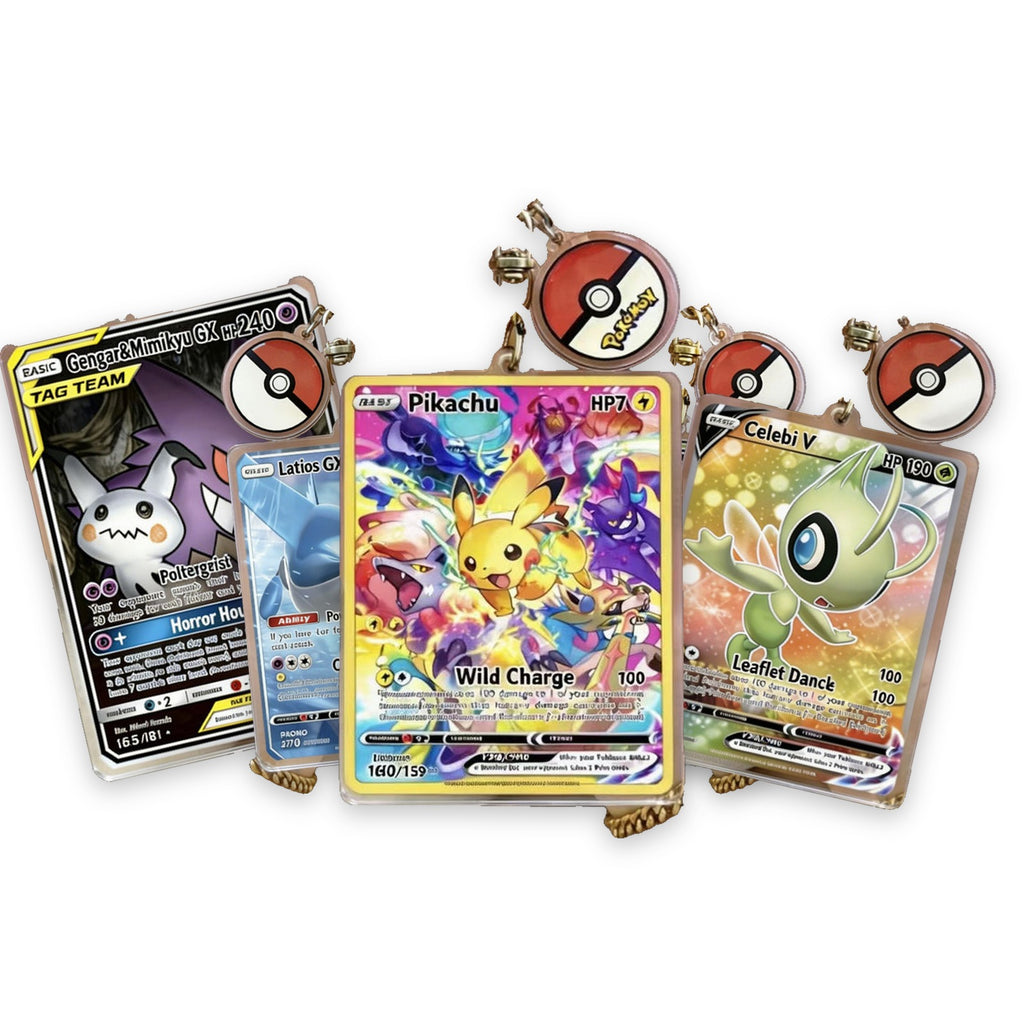 Monster Card Series Vol.3 acrylic card keychains, several styles on white background