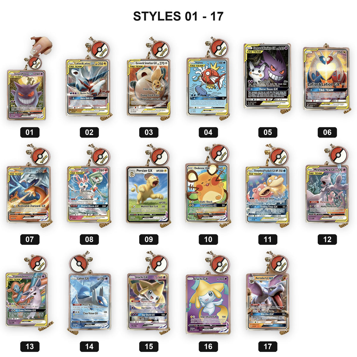 Monster Card Series Vol.3 style chart 1 with style numbers
