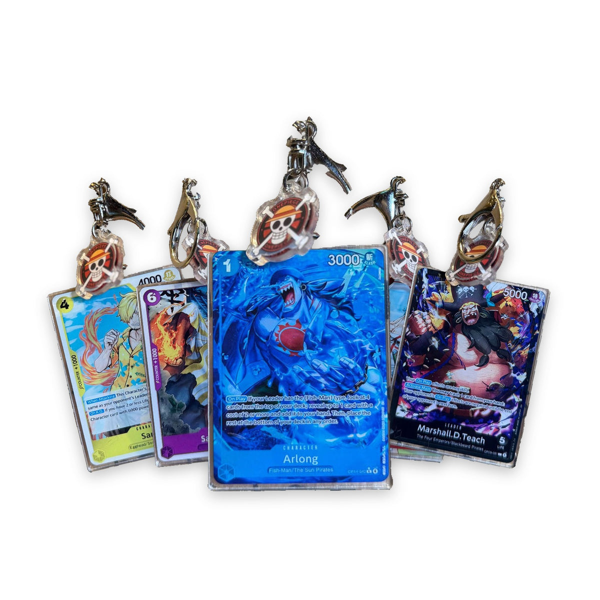 Pirate Card Series Vol.1 acrylic card keychains, several styles on white background