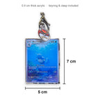 Acrylic card keychain size: 7 x 5 cm, 0.4 cm thick
