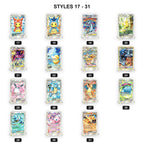 Holographic acrylic card display stands style chart 2 with style numbers