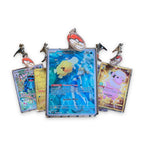 Monster Card Series acrylic card keychains, several styles on white background