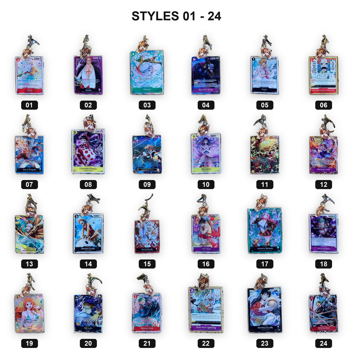 Pirate Card Series Vol.2 style chart 1 with style numbers