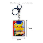 Acrylic keychain size: 7 x 5 cm, 0.4 cm thick