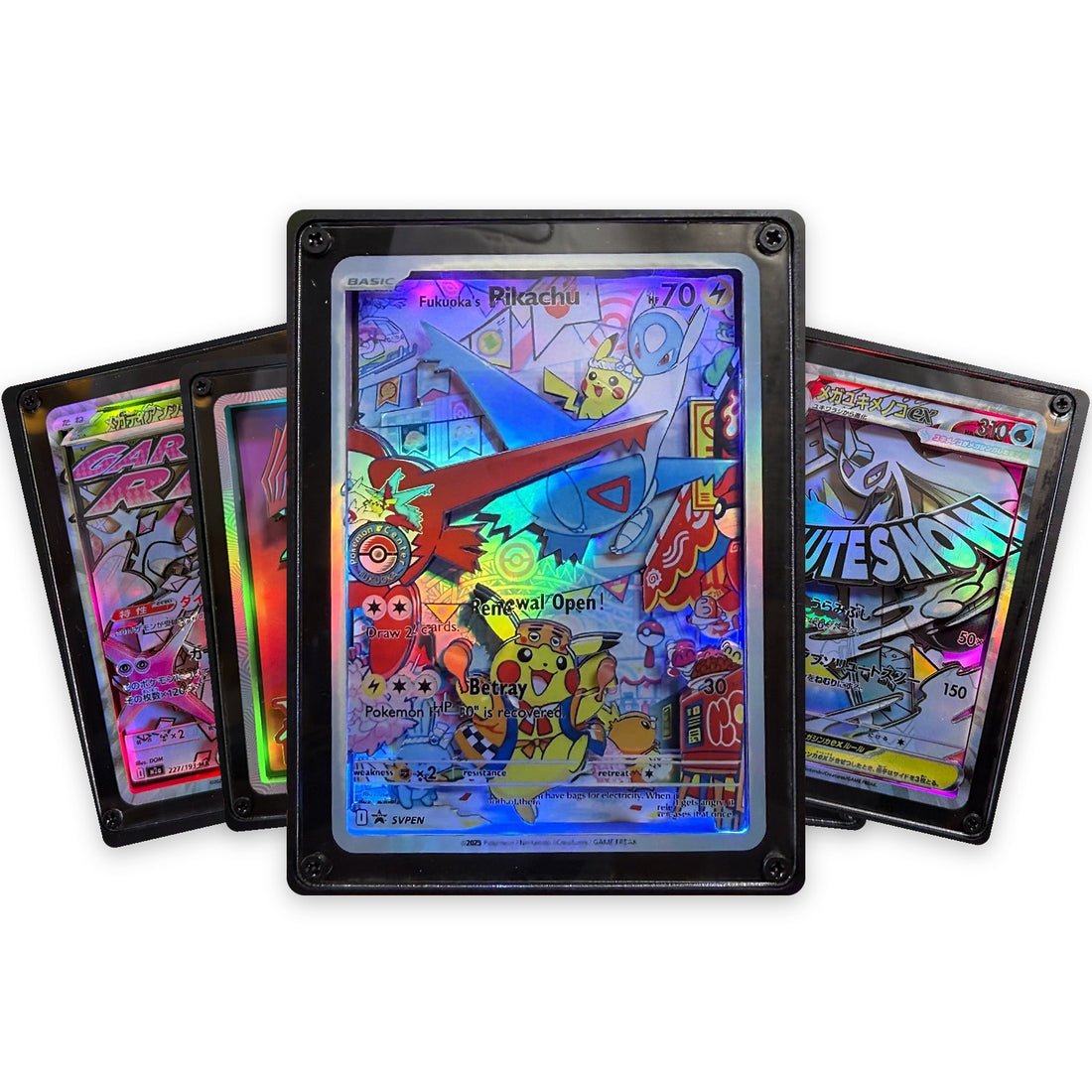 LED Light-Up Holographic Paper-Cut Fridge Magnet | Anime Card Art | 21 Styles