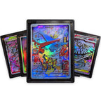 LED light-up holographic fridge magnets, Anime Card Art, several styles on white background