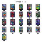Anime Card Art LED light-up holographic fridge magnets style chart 1 with style numbers